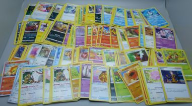 A large quantity of Pokemon cards (over 260)