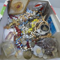 Rosary beads, etc.