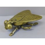 A brass fly vesta case, marked LP & Co.