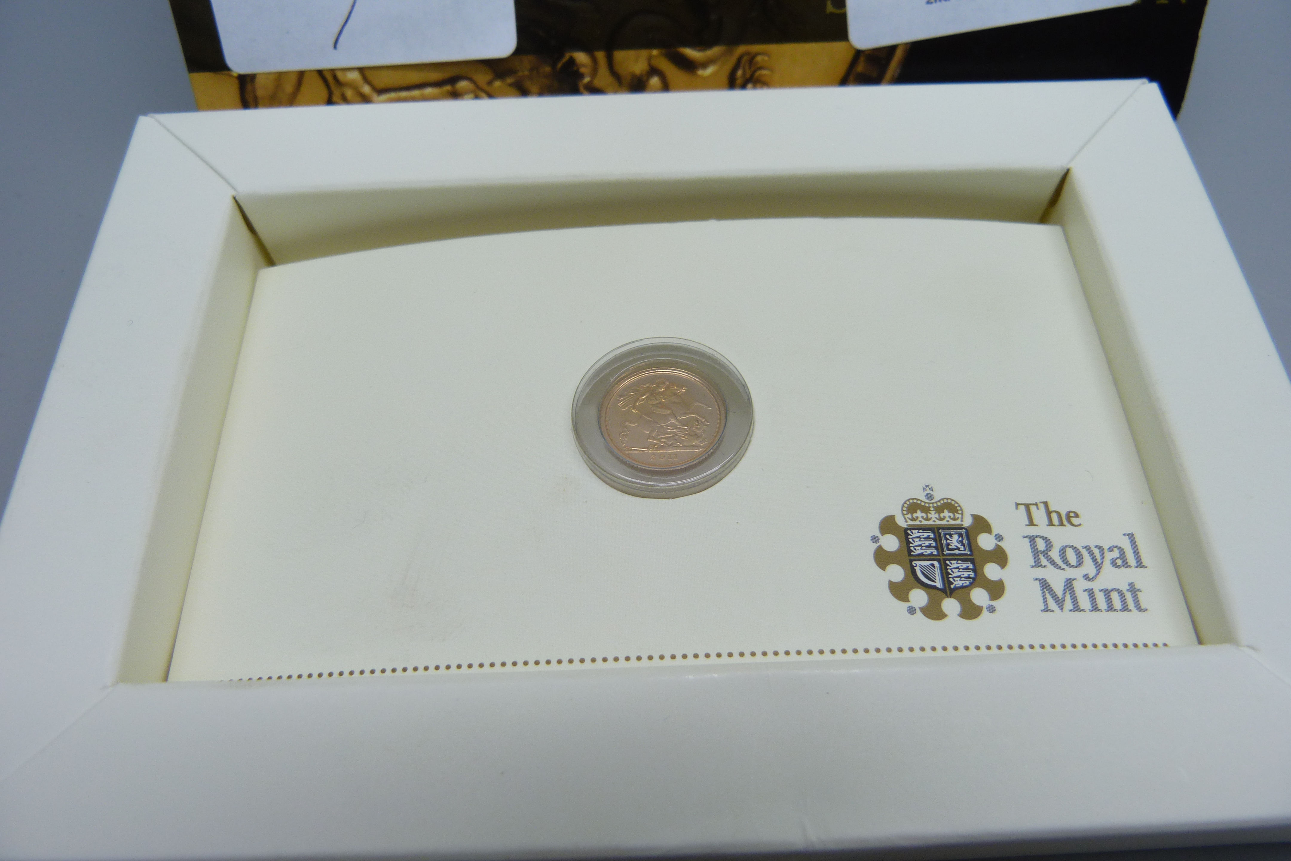 A 2011 quarter sovereign, boxed and scrap gold - Image 3 of 3