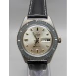 A Buler 25 jewels automatic diver's wristwatch, 1361 AC, 6 ATM tested with grey rotating bezel,