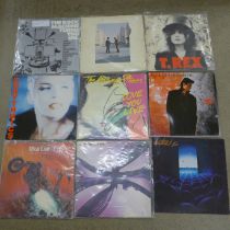 Twelve LP records, mainly 1970s and 1980s, Rolling Stones, U2 and Pink Floyd, etc.