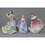 Three Royal Doulton figures of ladies; Summerime, My Best Friend and Southern Belle