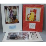A selection of Barbara Windsor, Patsy Rowlands and Jill Adams autographed Carry On displays