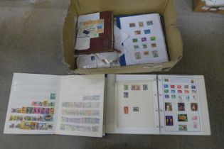 Stamps:- box of stamps, covers, etc. - loose and in albums