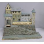 A hand made vintage German model castle