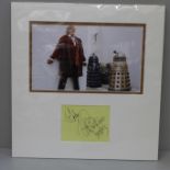 A John Pertwee signed Dr Who display