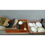 Three boxes of assorted china and kitchenware **PLEASE NOTE THIS LOT IS NOT ELIGIBLE FOR POSTING AND