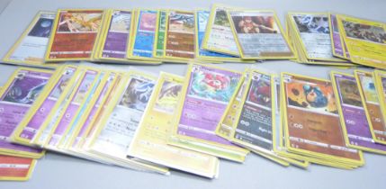 84 Holo and reverse holo Pokemon cards, from sets Celebrations, Evolving Skies, Brilliant Starts