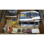 A Bigtrak electronic vehicle and other die-cast model vehicles; two Franklin Mint, Atlas Editions