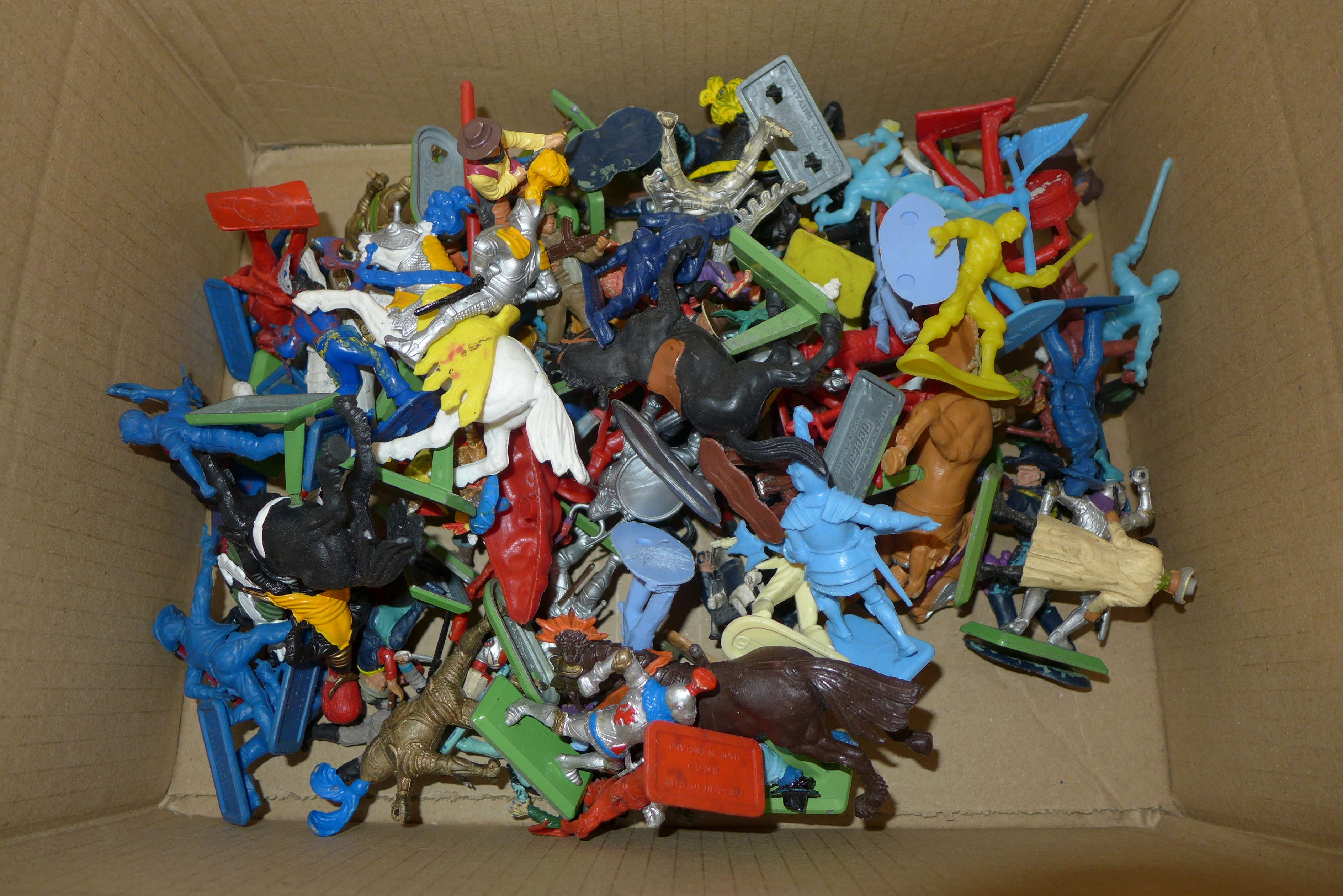A collection of model figures, Britains, Crescent, etc.