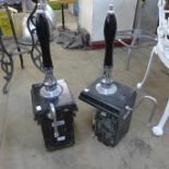 Two vintage beer pumps