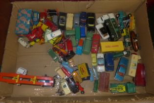 Corgi, Dinky, Matchbox and Lesney die-cast model vehicles, playworn