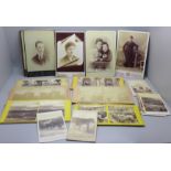 Cabinet cards and stereoscopic cards