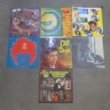 Seven LP records, Gerry Rafferty, Hair, Donovan, etc.