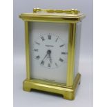 A Bayard French gilt brass carriage clock