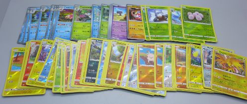 Sixty reverse holo and holo Pokemon cards