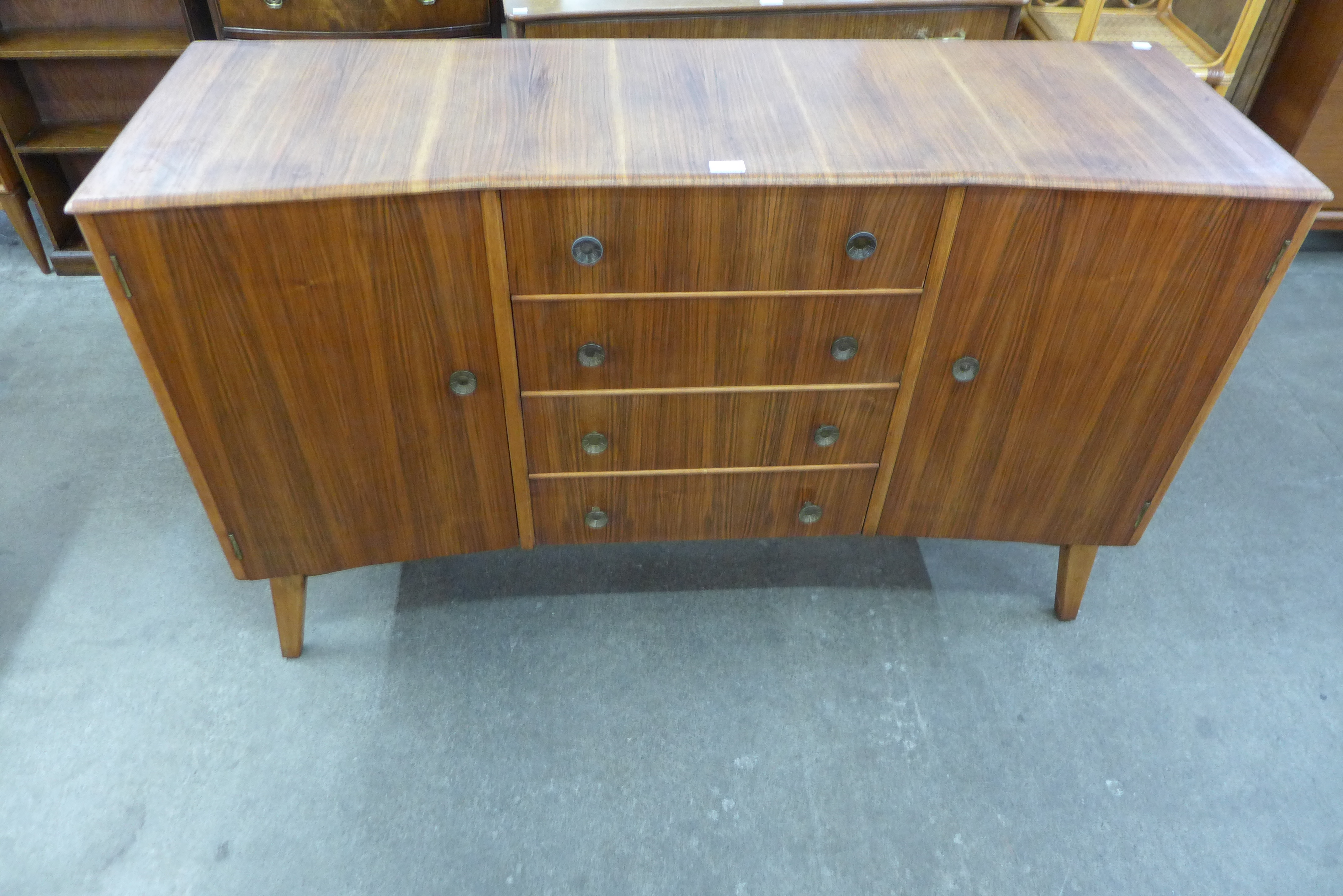 An afromosia concave sideboard - Image 2 of 2