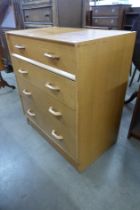 A G-Plan Brandon light oak secretaire chest of drawers