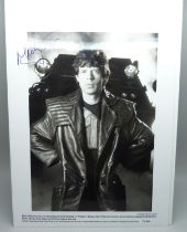 A Rolling Stones Mick Jagger autographed promotional photograph