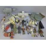 Early Star Wars plastic figures and toys