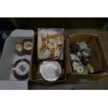 Three boxes of mixed china, including Art Deco **PLEASE NOTE THIS LOT IS NOT ELIGIBLE FOR POSTING