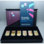 A The Road to London 2012 commemorative ingot collection, Platinum Edition set, boxed