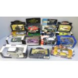 Fifteen boxed die-cast model vehicles