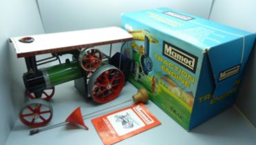 A Mamod T.E.1A traction engine, boxed