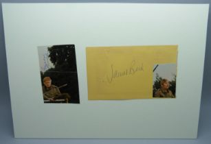 Dads Army - A James Beck (Pte. Walker) autograph, and an Arnold Ridley (Pte. Godfrey) signed