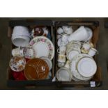 Two boxes of mixed porcelain including Wedgwood Summer Bouquet **PLEASE NOTE THIS LOT IS NOT