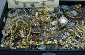 A collection of costume jewellery, etc.