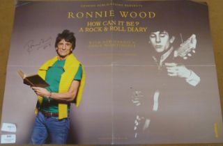 Rolling Stones interest; a Ronnie Wood autographed poster