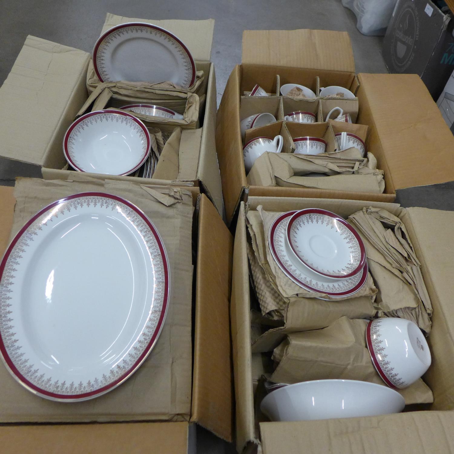 A one hundred piece Myott England Royalty dinner service comprising eighteen cups, twelve saucers,