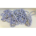 Twenty vintage style porcelain bead necklaces including Chinese blue and white