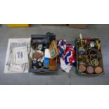 Assorted items; brassware, Hornsea storage jars, decorative items, etc. **PLEASE NOTE THIS LOT IS