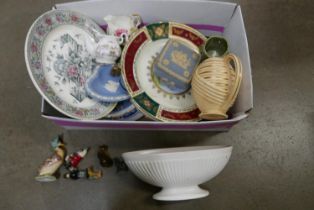 A collection of assorted china including Wedgwood Jasperware, Royal Albert and Wade **PLEASE NOTE