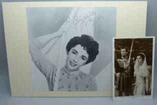 An Elizabeth Taylor autographed image