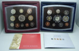 Two Royal Mint coin sets, 2000 and 2003