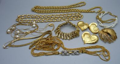 Napier and Monet gold tone jewellery