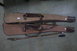 Two gun slings and two cleaning rods