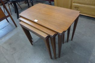 A Fyne Ladye afromosia nest of tables, designed by Richard Hornby