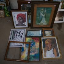Shirley Easton, Hermitage Water, mixed media, a portrait of an African lady, oil, Kylie Minogue