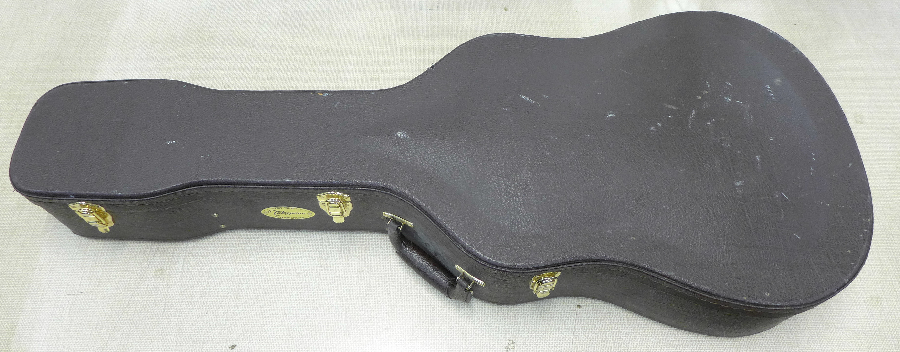 A Takamine classical guitar with a hard case and CT-4BII active pre-amp - Image 10 of 10