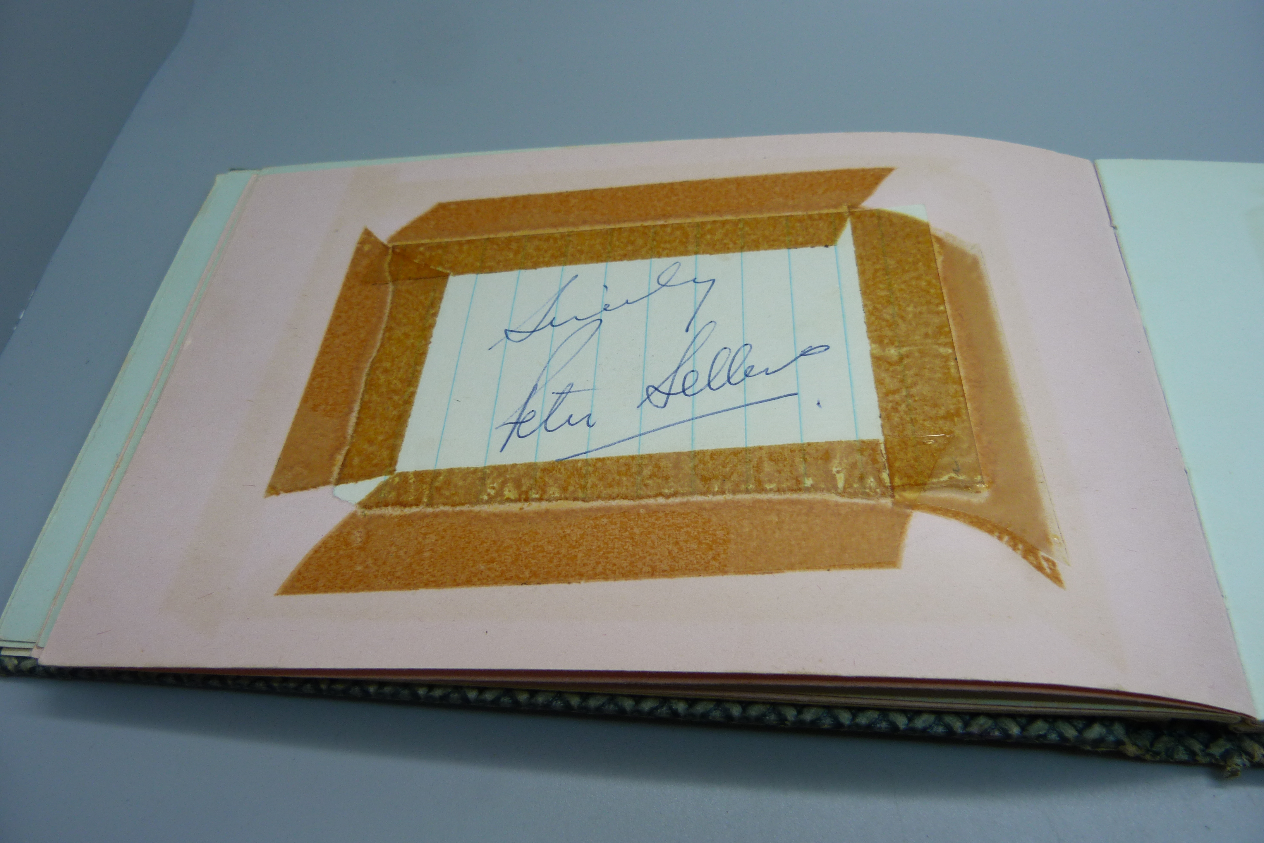 An autograph book, 1950s and 1960s includes Cary Grant, Margaret Leigh, Marty Wilde, Victor - Image 5 of 9