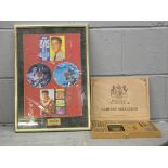 A box of Hofnar cigars, (in silver cabinet) incomplete and a limited edition Elvis Presley CD