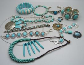 Turquoise costume jewellery