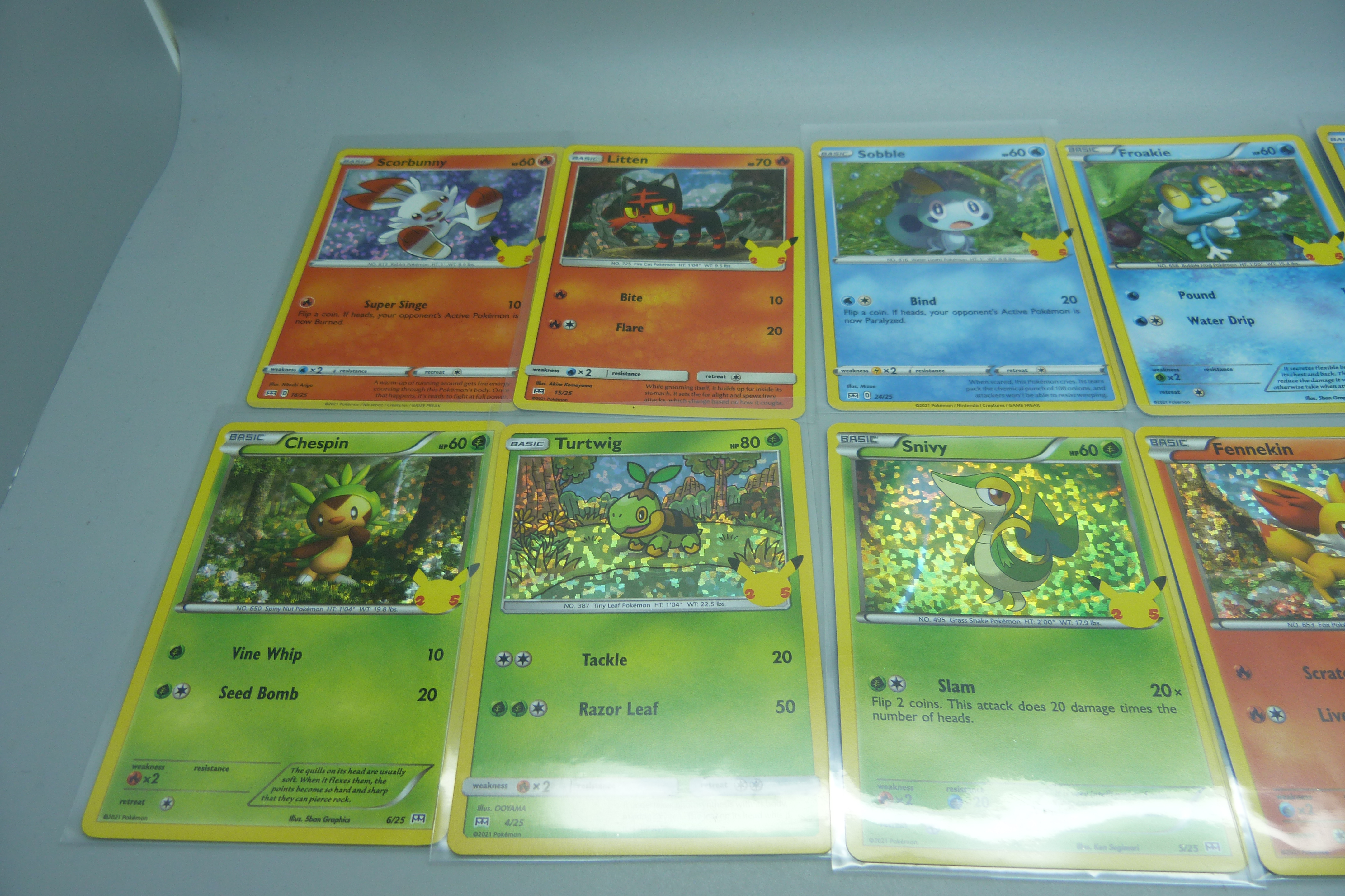 Ten 25th Anniversary McDonald's Holo Pokemon cards - Image 2 of 3