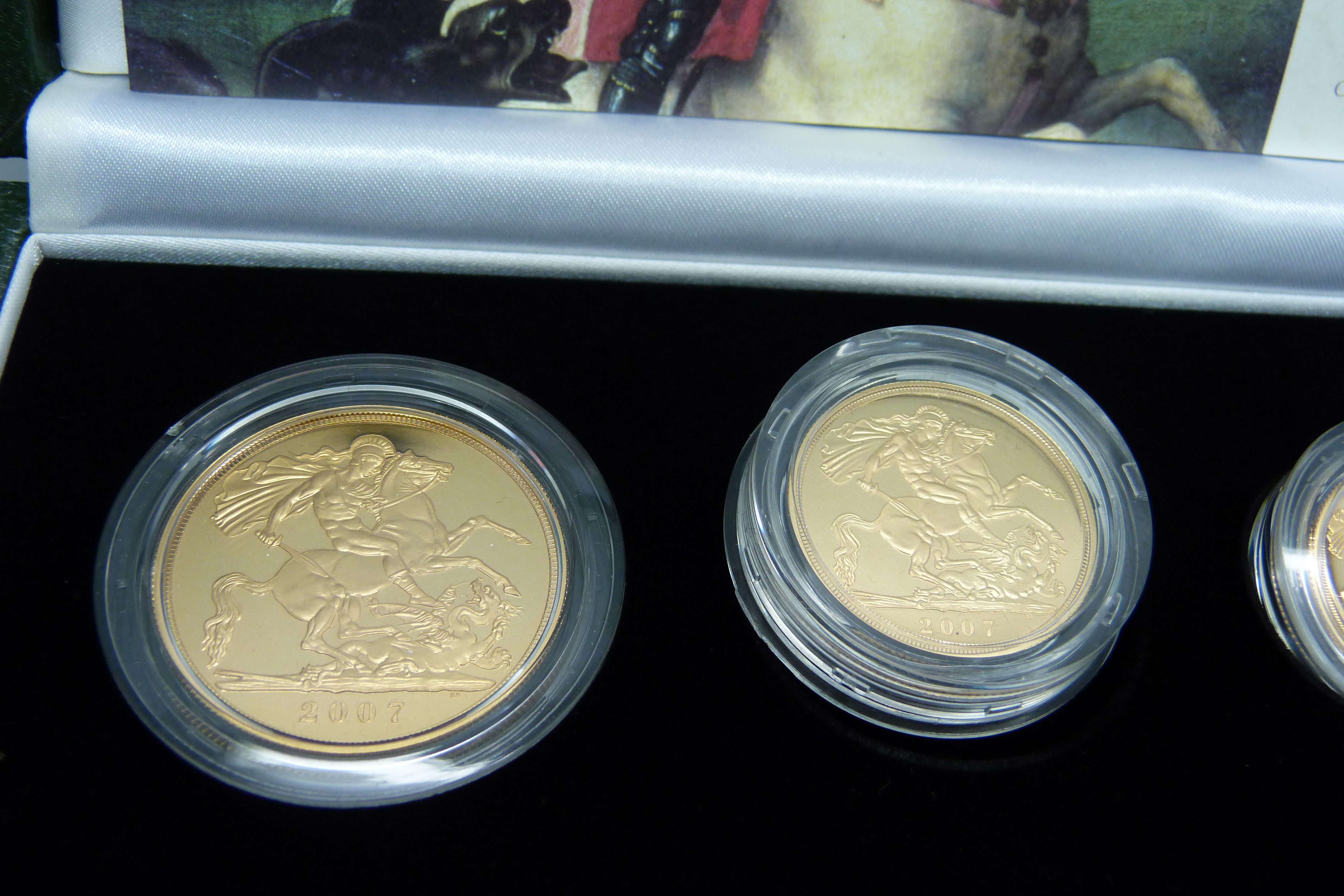 The Royal Mint 2007 UK gold proof four-coin sovereign collection, no. 968 - Image 3 of 7