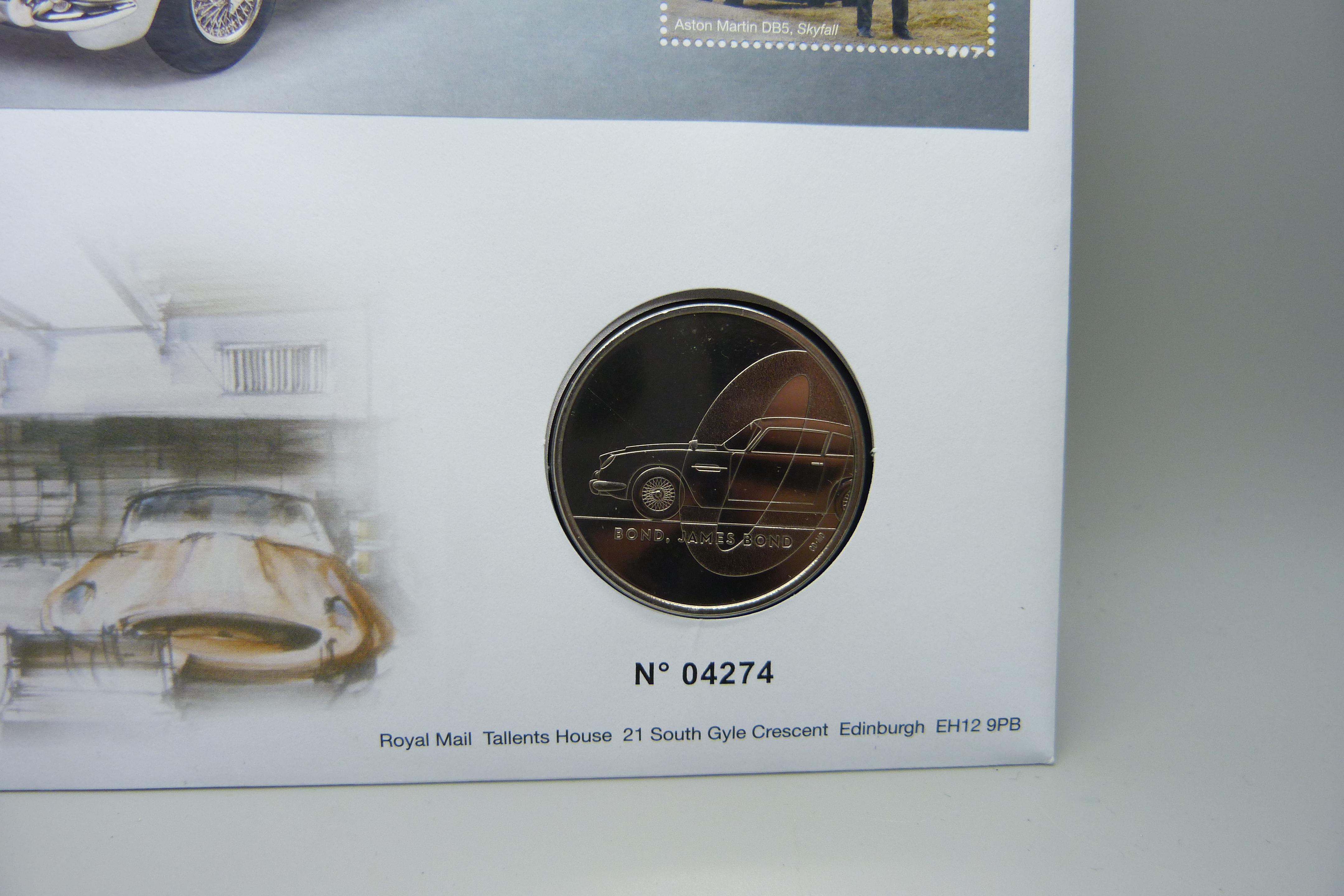 A Royal Mail and The Royal Mint James Bond Q Branch 2020 coin cover, No. 04274 - Image 2 of 3